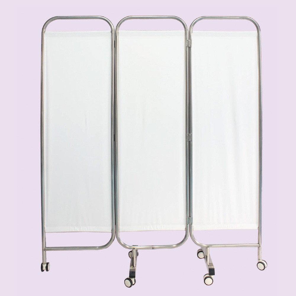 不锈钢三折屏风PVC布料