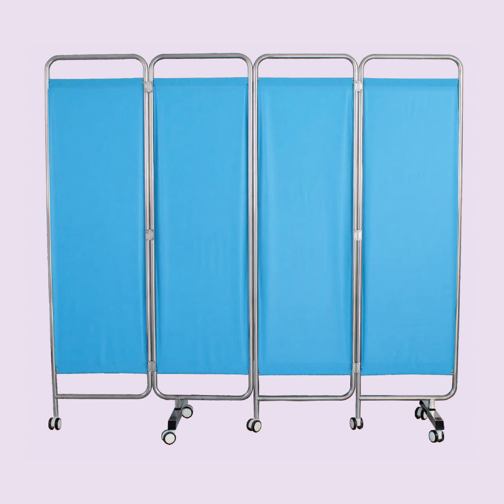 不锈钢四折屏风PVC布料